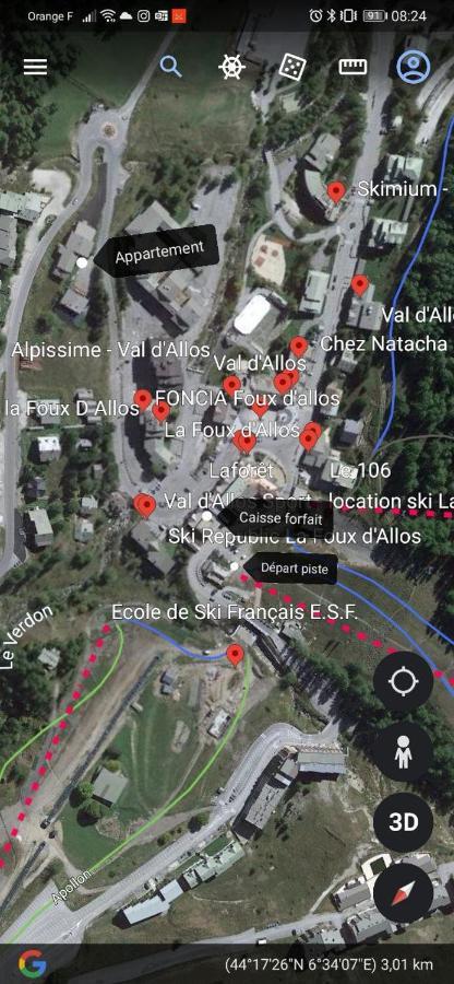 La Foux d'Allos - Studio 4 couchages, très proche centre station Extérieur photo
